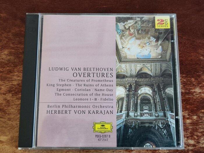 文本齋 Karajan 卡拉揚 Beethoven Overtures 貝多芬 序曲集 2CD 柏林愛樂 DG