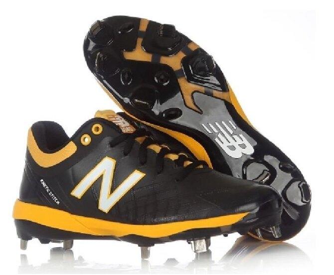 New Balance V5 NB 2E寬楦頭輕量化 棒球釘鞋(L4040BY5)黑黃配色
