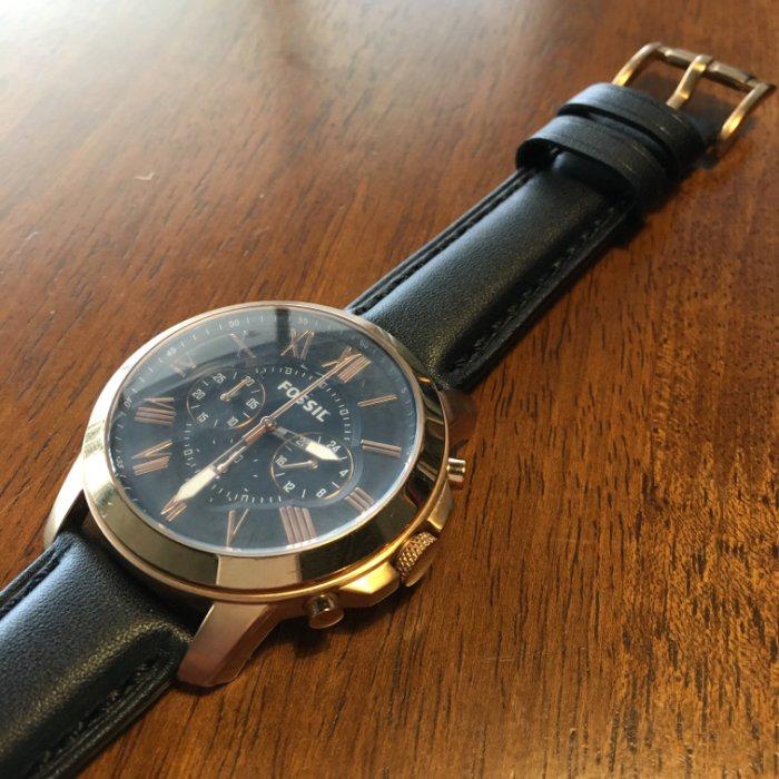 【錶帶家】『頂級加厚6mm』 22mm 黑色或棕色素面義大利頂級牛皮皮錶帶代用 FOSSIL FS4835 原廠扣可延用