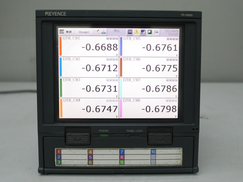 (HLFA-TDA) Keycene TR-V500 16點 無紙記錄器 電壓 溫度 手寫觸控 (特價)-1