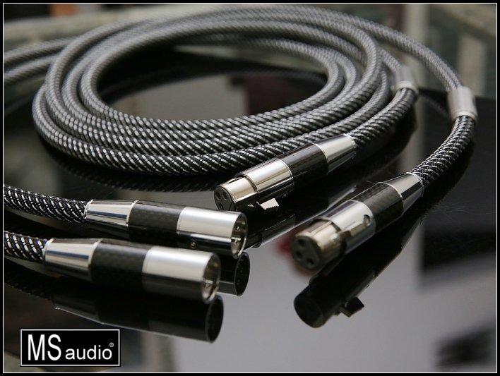 MS audio 型號:OC1XLR白金版平衡線@內部採日本古河 PC OCC單結晶銅+純銀導體 混和設計訊號線