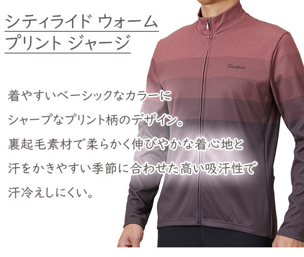 PEARL iZUMi 2019秋冬9334-BL 15度運動休閒保暖印花長袖車衣Luci日本