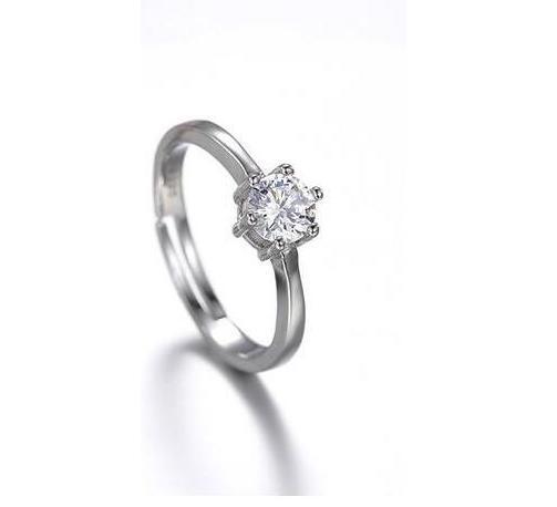 一克拉二克拉T牌經典款擬真鑽石戒指結婚戒指求婚戒指925純銀戒台情人節生日禮物