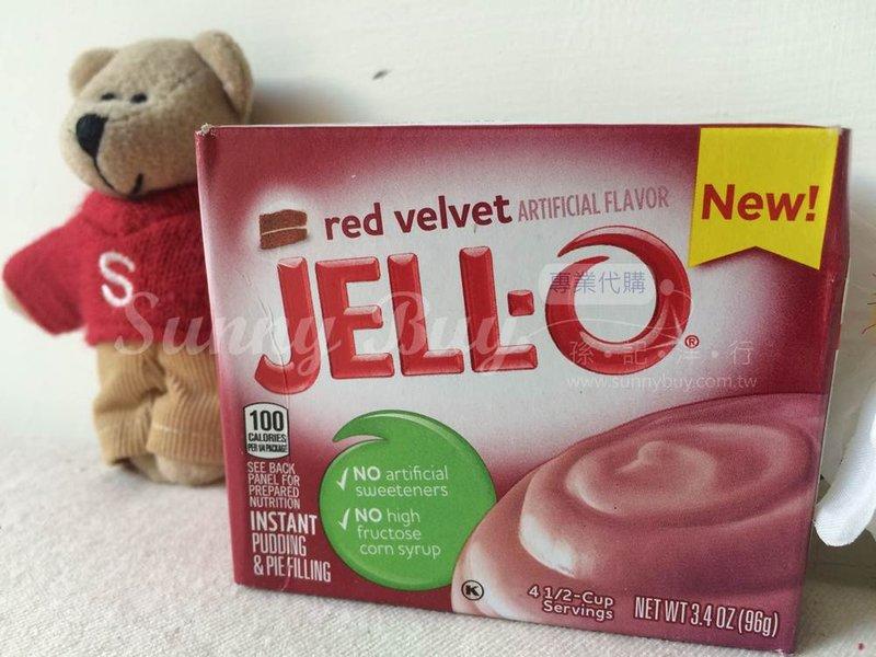 【Sunny Buy】◎預購◎ 美國 Jell-O 布丁粉 red velvet 紅絲絨 口味 果凍粉 96g/盒