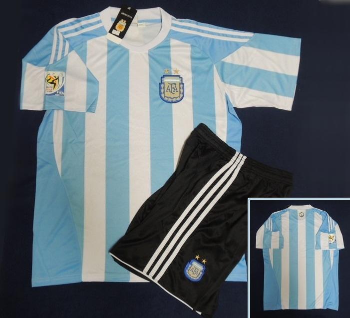 ~* Soccer-T *~ 阿根廷(Argentina) [10-11國家隊世足主客場夏季足球衣褲套裝][特價出清]
