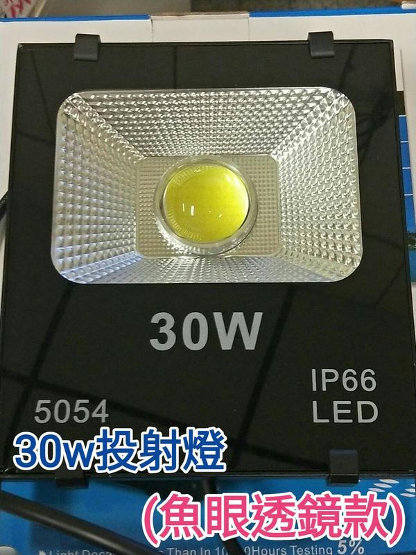 [晁光照明] LED 燈 燈泡 30W+魚眼透鏡(不炫光) LED 投射燈 3000流明 晶芯:美國普瑞 LED燈泡 正