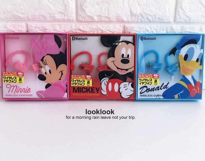 【全新日本景品】Disney mickey 米老鼠 米奇 米妮 唐老鴨 耳掛式運動藍牙耳麥 掛耳藍芽耳機