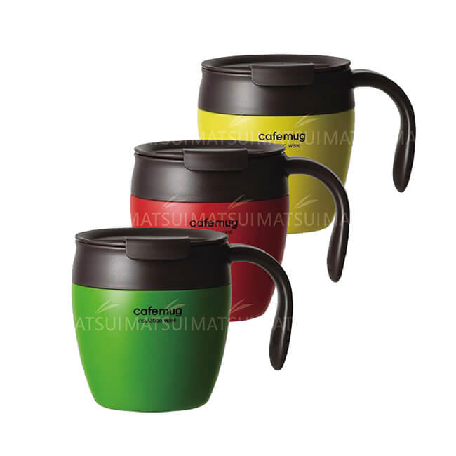 CAFÉ MUG 咖啡真空保溫杯330ML(紅/黃/綠 顏色隨機) TI-HB4032