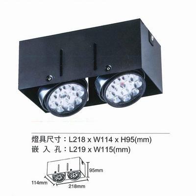 【飛騰照明】FLS828-2+808-1-LED5Wx2/2700K-MR16-218x114x95mm-黃光無邊框盒燈