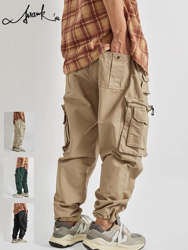 FRANK'S歐美特進-4色 美式 傘兵 工作褲 厚實 鬆緊褲頭 多口袋 戶外 功能性 寬鬆 縮口褲 有大尺碼 百搭款