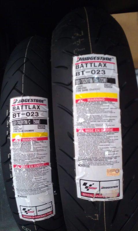 Bridgestone Battlax BT-020 Sport Touring Motorcycle Tire – Front, 120/70-17, Tubeless