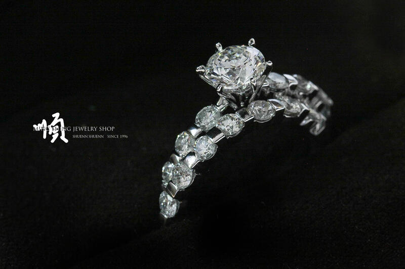 順順飾品--鑽石戒指--香港製18K金GIA天然鑽石戒指┃主鑽1.02ct.F.VS2