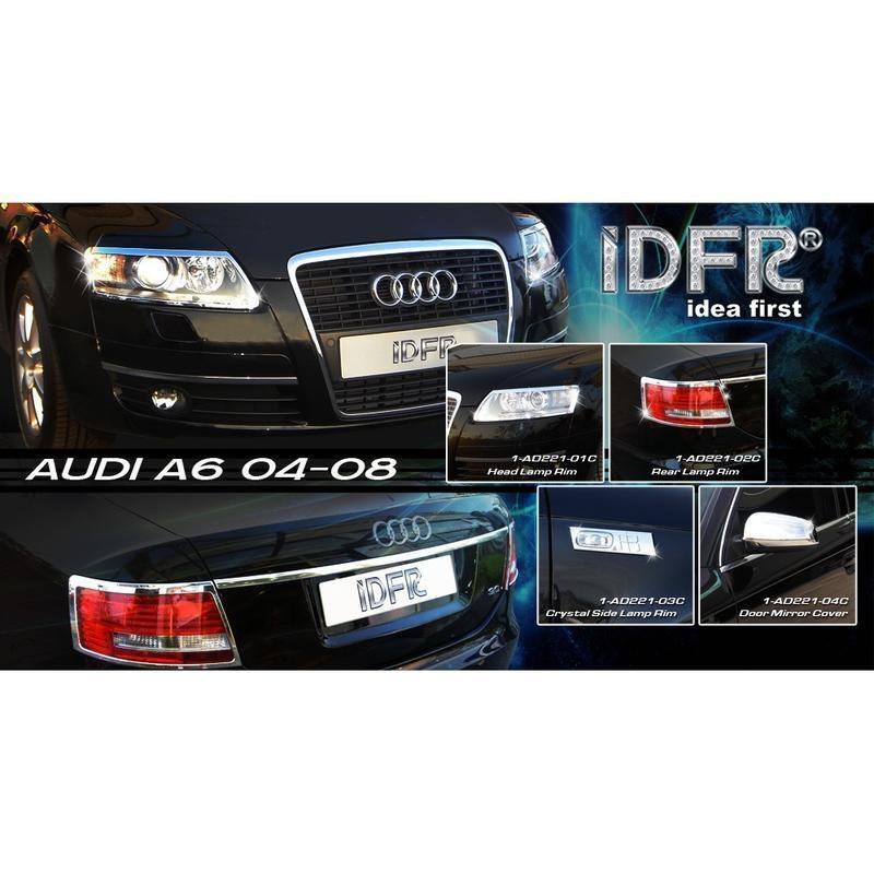 IDFR ODE 汽車精品 AUDI A6 04-10 鍍鉻側燈框 MIT