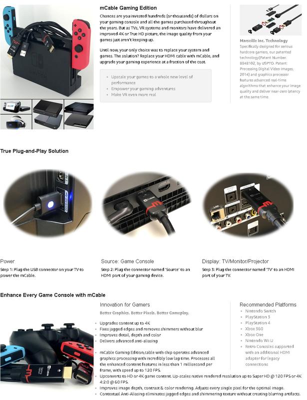 Fufilo美國代購】Marseille mCable Gaming 9-foot HDMI反鋸齒<歡迎詢價