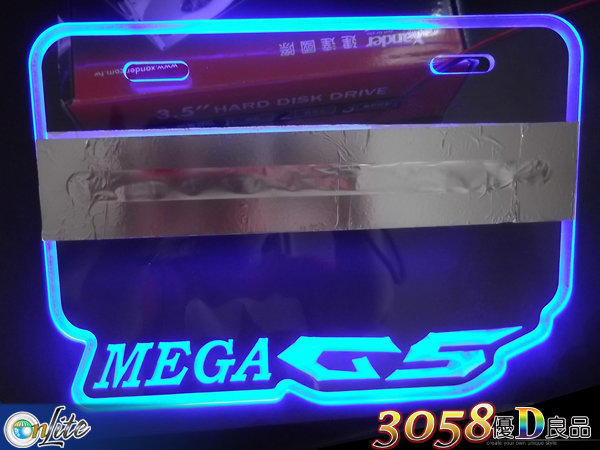 3D立體發led車牌框MEGA G5