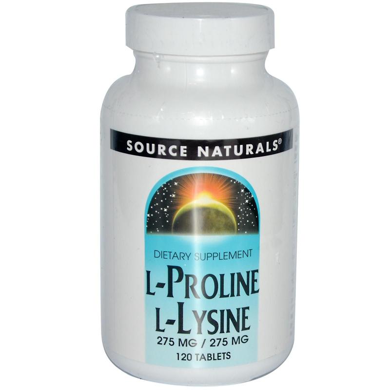 [預購] 離氨酸/脯氨酸 275毫克 120粒山楂 Source Naturals L-Proline L-Lysine