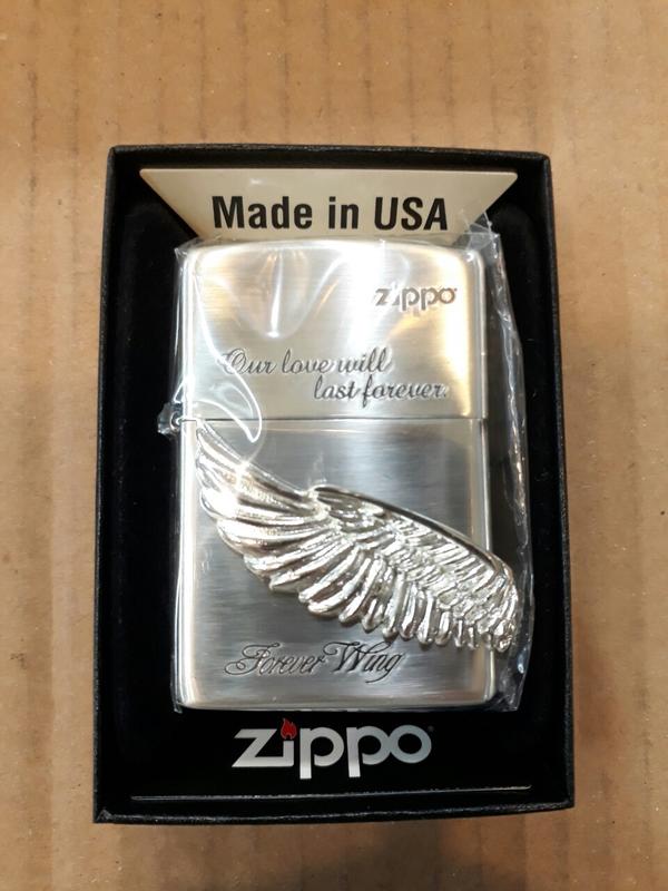 《潮流本舖》日版 正品 ZIPPO 銀色 天使翅膀 燃油打火機 煤油打火機
