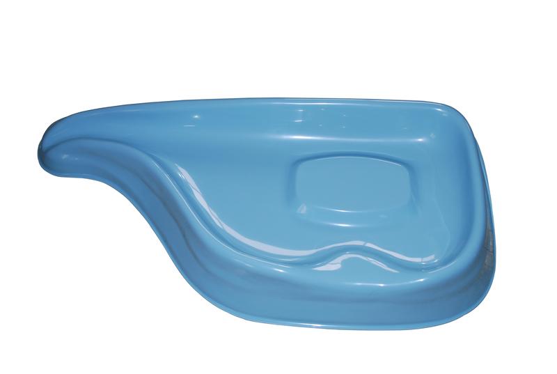 【台灣製造】床上硬式洗頭槽 洗頭盆 獨家加厚3mm型 ABS塑鋼 品質耐用堅固不易變形 方便居家照護 藍綠色