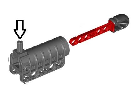 【龜仙人樂高】LEGO 57029+57028Technic 可發射 砲彈組 深灰色底座+紅色桿子彈