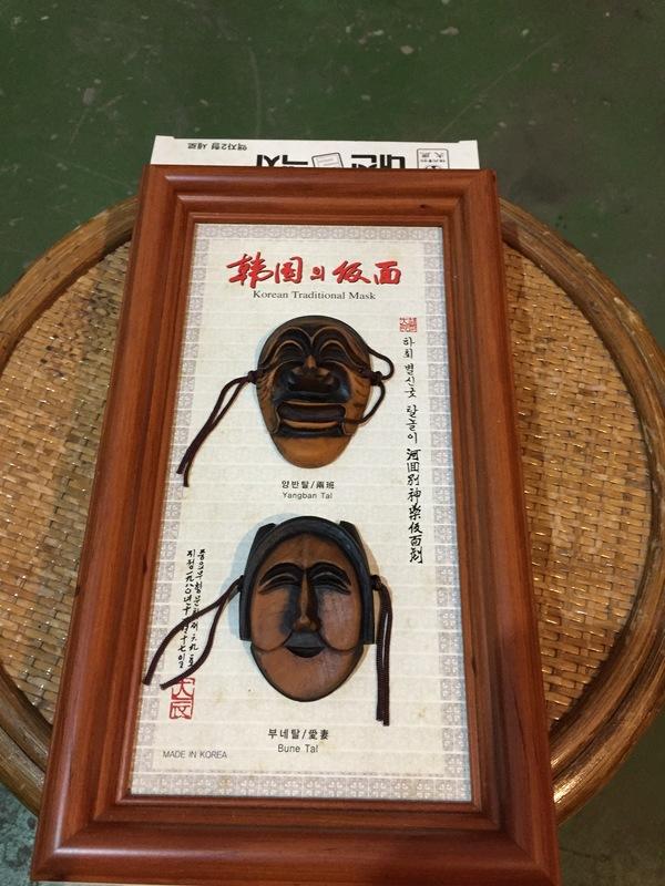 《冬日工作室》韓國面具 木製裝飾品