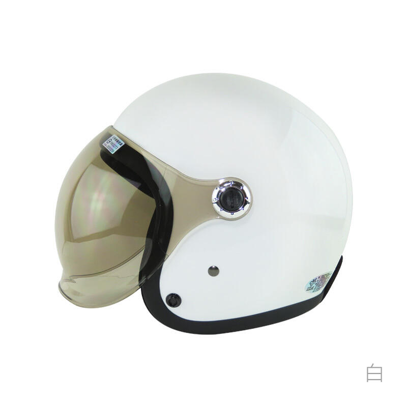 《JAP》華泰 KK K-805P5 白黑 泡泡鏡 騎士帽 全可拆 大騎士 安全帽 復古帽