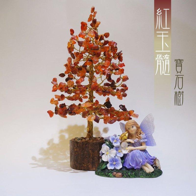 (售完)紅玉髓活力寶石樹~居家風水擺飾，送禮自用兩相宜 ~寶石樹/風水樹/聖誕樹/耶誕樹