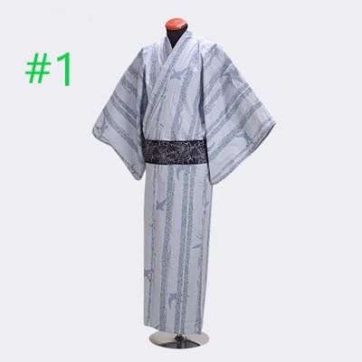 日本男士傳統和服浴衣暗紋角帶木屐6件套夏の涼花火浴袍不透光