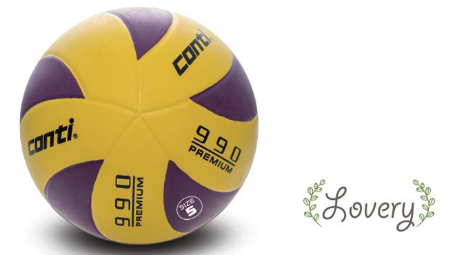 ＊LOVERY＊Conti-頂級超世代橡膠排球(5號球) 黃/紫