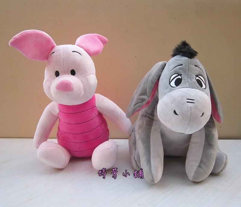 小豬娃娃 迪士尼 小熊維尼家族  屹耳娃娃 粉紅色的小豬 驢子 屹耳玩偶 小豬絨毛娃娃  生日禮物~全省配送