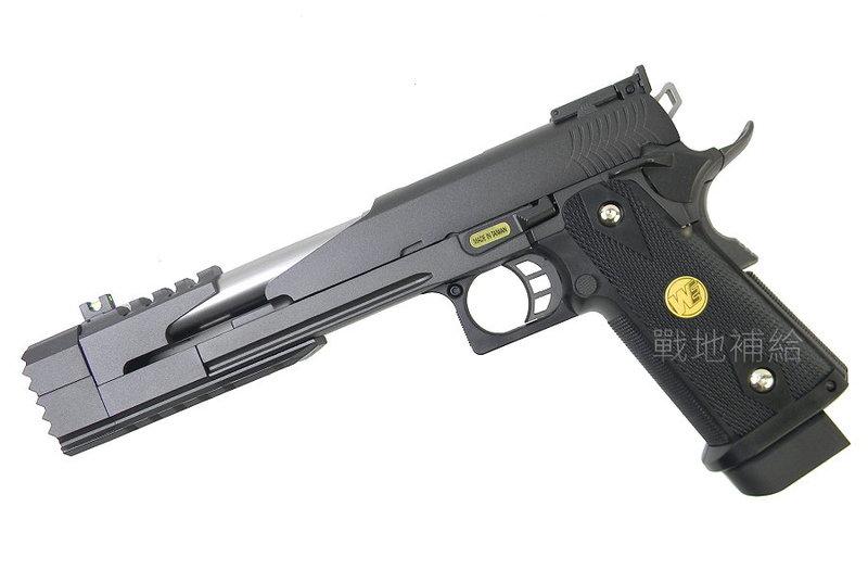 【戰地補給】台灣製WE  7吋龍B版全金屬黑色戰鬥版瓦斯槍(滑套可動可後定，後座力大)