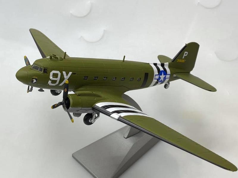 【模王 年末優惠】C-47 諾曼地D-Day 75週年 限量紀念版 比例 1/100 部分合金完成品 四款可選