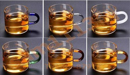 113杯 玻璃杯 帶把手 小茶杯 品酒杯 一口杯 Espresso咖啡杯 55x50mm 110//155ml >>1個