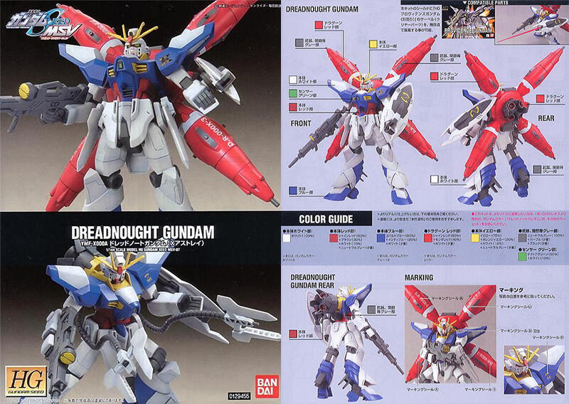 【鋼普拉】現貨 BANDAI 鋼彈 MSV HG 1/144 #07 DREADNOUGHT GUNDAM 勇士鋼彈