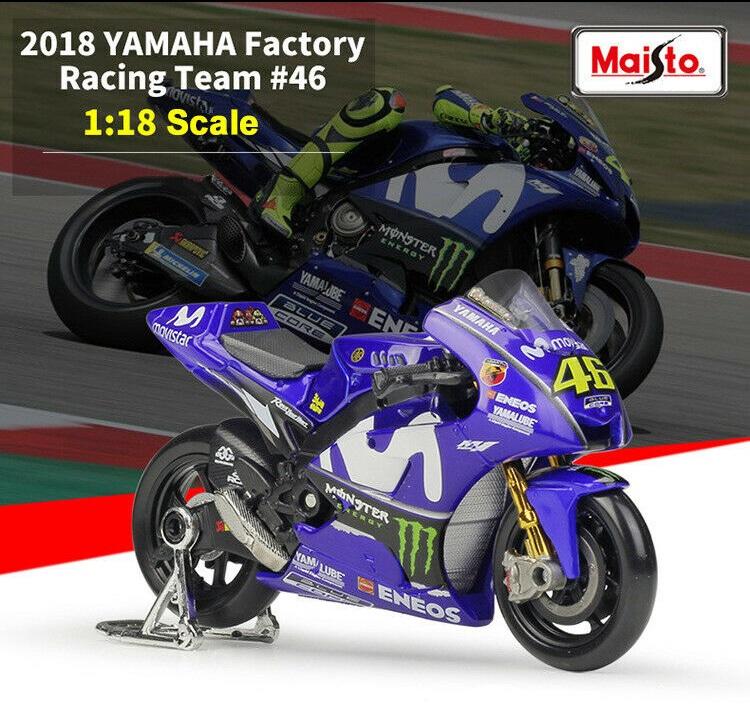 【羅西退休珍藏】Valentino Rossi 2018年 MotoGP 山葉工廠賽車 46號 美馳圖出品 尺寸1/18