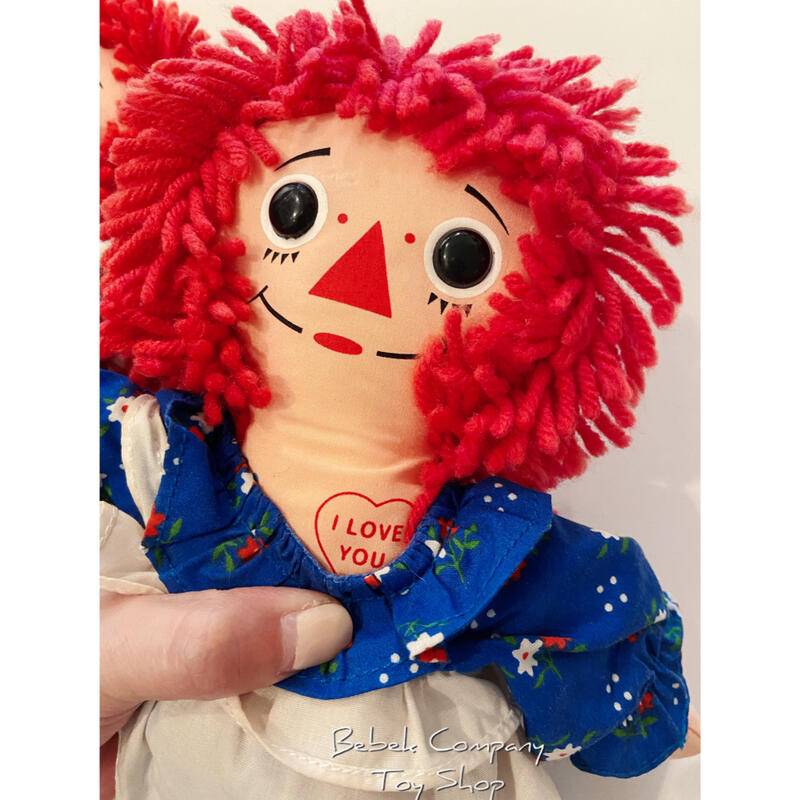 1987年Playskool raggedy Ann & Andy doll 古董玩具12吋布偶安娜貝爾