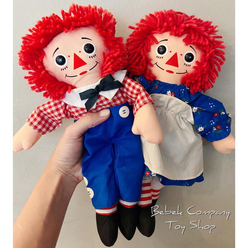 1987年Playskool raggedy Ann & Andy doll 古董玩具12吋布偶安娜貝爾