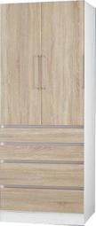 【生活家傢俱】HJS-450-8：美爾2.8尺四抽衣櫃-加州橡木【台中家具】系統衣櫃 開門式衣櫥 低甲醛系統家具