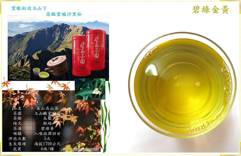 台灣茗茶 玉山烏龍茶 嚴選天然手採 一心二葉 (4兩/真空罐裝)