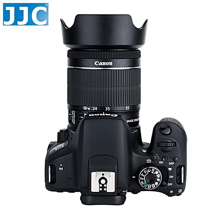 我愛買#JJC佳能Canon副廠EW-63C遮光罩EF-S 18-55mm f/4-5.6 IS相容Canon原廠STM