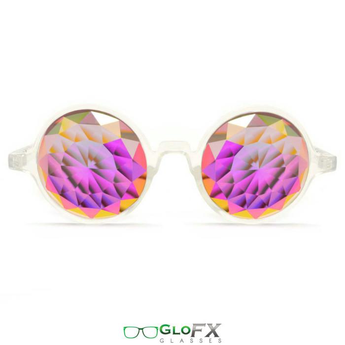 玻璃萬花筒 GloFX Clear Kaleidoscope Glasses – Rainbow Fractal – F