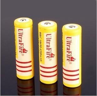  正品UltraFire18650充電鋰電池3600mAH毫安強光手電筒專用黃色版 高容強光電筒18650 可充電鋰電池