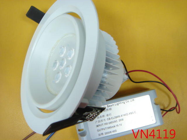 【全冠】可調角度 20W/3000K/40度/20度 CL306W 6顆燈黃光LED筒燈 崁燈 投射燈 (VN4119)
