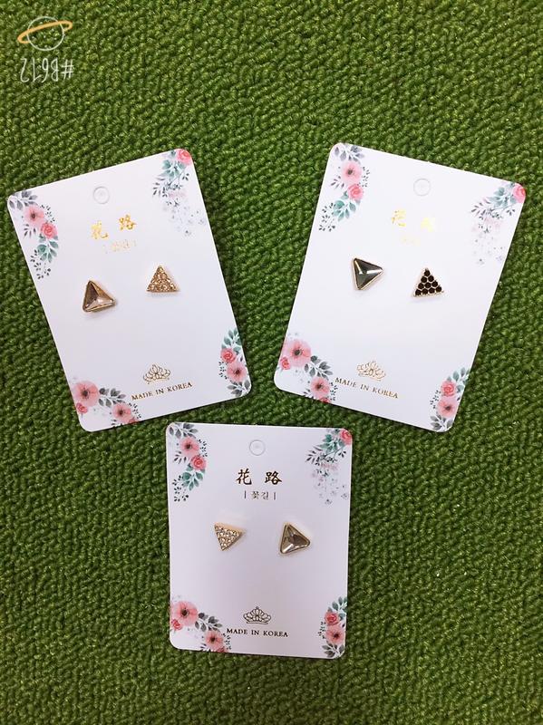 [花路]韓國飾品 三角形 不對稱 現貨