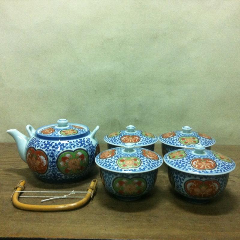 WH10264【四十八號老倉庫】全新早期日本兩千窯蓋付茶器揃茶具組160 