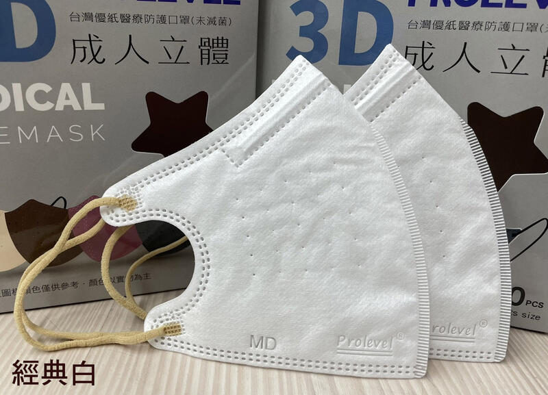 一八三口罩醫材 現貨 台灣製 台灣優紙  成人立體3D醫療口罩 50片盒裝(未滅菌)