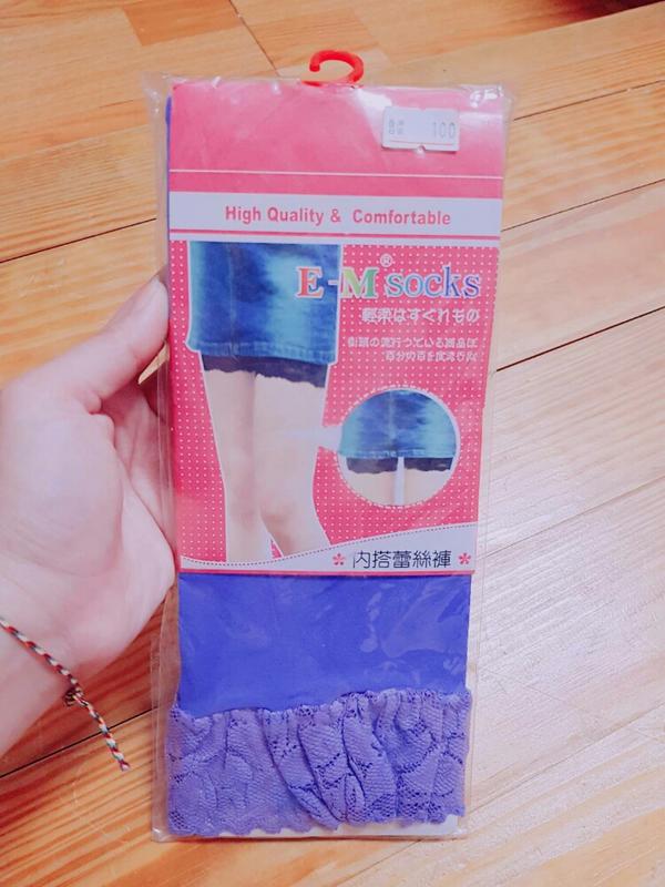日系可愛紫色蕾絲內搭褲 造型安全褲