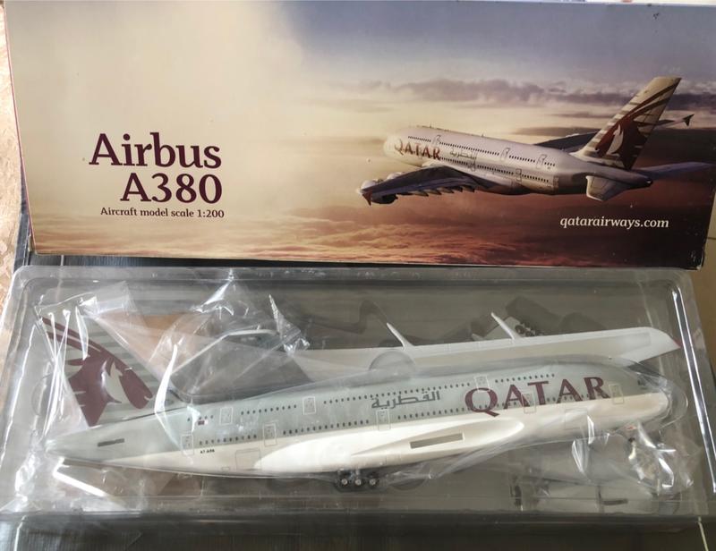 琳達小站＞卡達航空QATAR 飛機模型1:200 全新未拆＊ Airbus A380