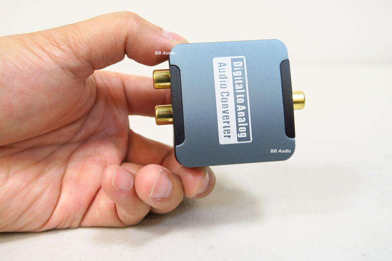 新版 數位(光纖/同軸) 轉 類比(3.5MM耳機孔/RCA端子)可接液晶電視.PS..等(送光纖線)