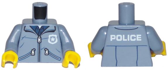 樂高王子 LEGO 60174 CITY 山地警察總部 警察 身體 外套 沙藍 973pb2915c01(A-234)缺