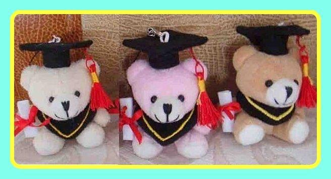 歡樂時光~畢業學士熊可加購進口棒棒糖&雪紗袋包裝~~便宜小熊~畢業禮物~謝師贈品~團購超低價